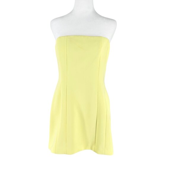 NWT A.L.C. Elsie Strapless Mini Dress in Yellow - Picture 3 of 12